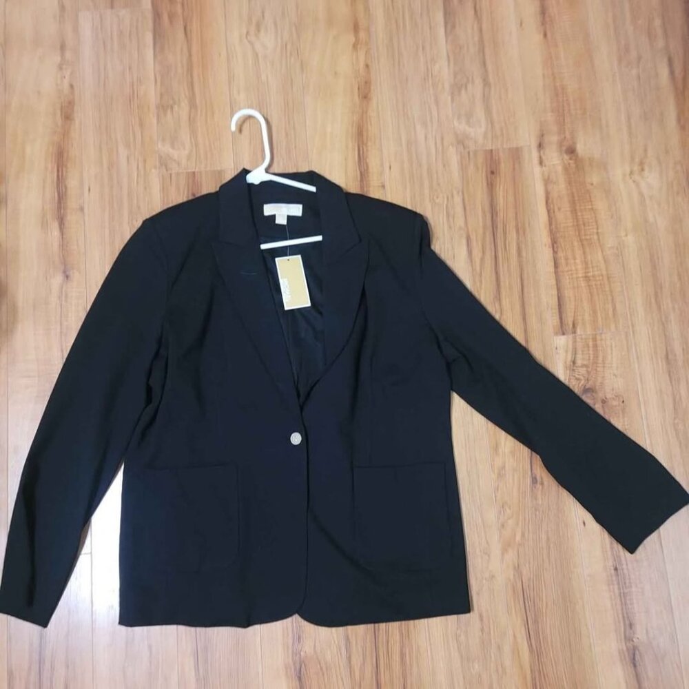 Michael Kors Black Button Blazer NWT